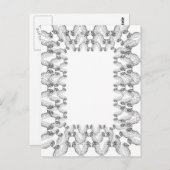 Witte engelenvleugels grenzen aan lijst. Inspirere Briefkaart (Voorkant / Achterkant)