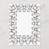 Witte engelenvleugels grenzen aan lijst. Inspirere Briefkaart (Voorkant)