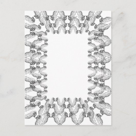 Witte engelenvleugels grenzen aan lijst. Inspirere Briefkaart (Voorkant)