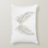 Witte engelenvleugels Worpkussen | Elegante Hemels Accent Kussen (Voorkant(Verticaal))