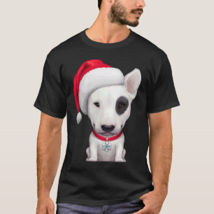 Witte Engelse Bull Terrier met een Black Eye Patch T-shirt