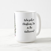 Witte Engelse Bulldog Bath Christmas Coffee Mok (Voorkant rechts)