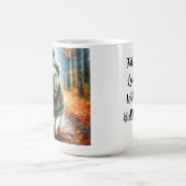 Witte Engelse Bulldog Christmas Coffee Cup Koffiemok (Center)