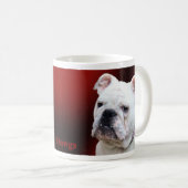Witte Engelse bulldog Koffiemok (Voorkant rechts)