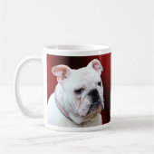 Witte Engelse bulldog Koffiemok (Links)