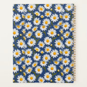 Witte Engelse madeliefjes op blauw Planner (Achterkant)