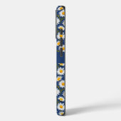 Witte Engelse madeliefjes op donkerblauw Case-Mate iPhone Case (Achterkant / Links)