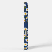 Witte Engelse madeliefjes op donkerblauw Case-Mate iPhone Case (Achterkant / Rechts)