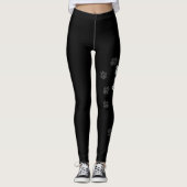 Witte Engelse Staffie Schattige Cartoon Hond & Pot Leggings (Voorkant)
