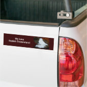 Witte Engelse trompetduif Bumpersticker (Op Truck)
