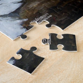 Witte Engelse trompetduif Legpuzzel (Zijkant)