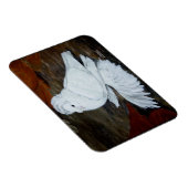 Witte Engelse trompetduif Magneet (Rechterzijde)