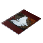 Witte Engelse trompetduif Notitieboek (Linkerzijde)