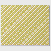Witte Erwtensoep Groene Candy Cane Stripe Vakantie Cadeaupapier (Vlak)