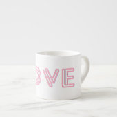 Witte espressokoffiekop met liefde espresso kop (Voorkant rechts)