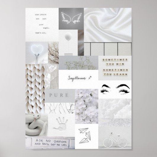 witte esthetische sagittarius zodiabeticum poster (Voorkant)