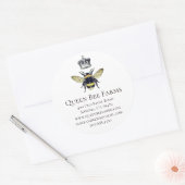 Witte etiketten van koningin Bee Crown (Envelop)