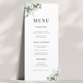 Witte eucalyptus bloemenzomer Natuur bruiloft Menu