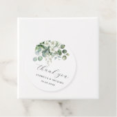 Witte Eucalyptus Bloemige Elegante Trouw Dank Je Bedankjes Labels (In situ)