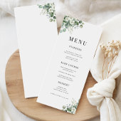 Witte Eucalyptus Bloemrijke Zomer Natuur Bruiloft Menu