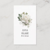 Witte Eucalyptusbloem verticaal Visitekaartje (Voorkant)