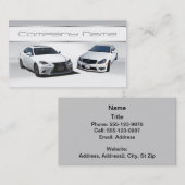 Witte exus en witte Mercedes Benz Visitekaartjes (Voorkant / Achterkant)