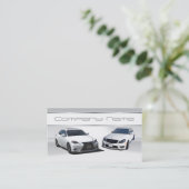 Witte exus en witte Mercedes Benz Visitekaartjes (Staand voorkant)