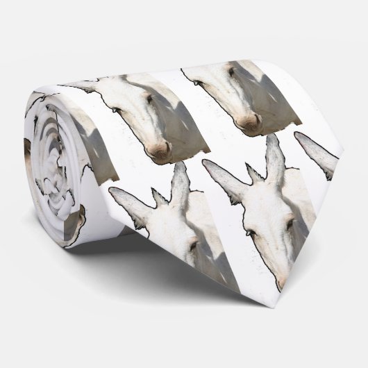 witte ezels, witte ezels, witte ezels, wit... stropdas (Opgerold)