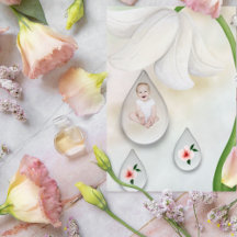 Witte Fairy druppeltjes 1 ste verjaardagskaart