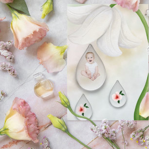 Witte Fairy druppeltjes 1 ste verjaardagskaart Kaart
