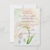 Witte Fairy druppeltjes 1 ste verjaardagskaart Kaart (Voorkant)