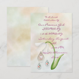 Witte Fairy druppeltjes 1 ste verjaardagskaart Kaart