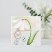 Witte Fairy druppeltjes platte kaart (Staand voorkant)