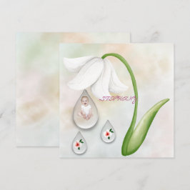 Witte Fairy druppeltjes platte kaart