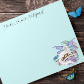 Witte Fairy Kat Paddestoel Notitieblok