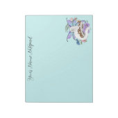 Witte Fairy Kat Paddestoel Notitieblok (Linkerzijde)