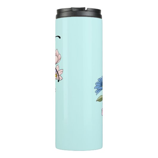 Witte Fairy Kat Paddestoel Thermosbeker (Achterkant)