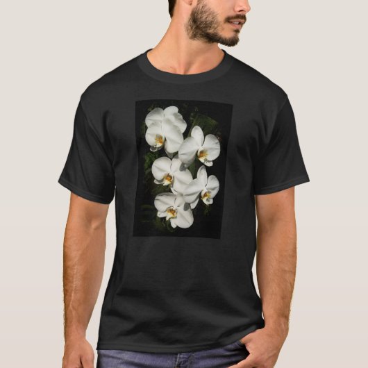 Witte falanopsis orchideeën t-shirt (Voorkant)
