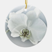 Witte faleonopsis orchidee keramisch ornament (Voorkant)