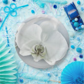 Witte faleonopsis orchidee papieren bordje (Feest)