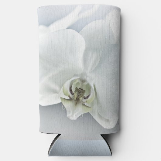 Witte faleonopsis orchidee seltzer blikjeskoeler (Voorkant)