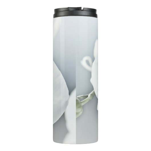 Witte faleonopsis orchidee thermosbeker (Achterkant)