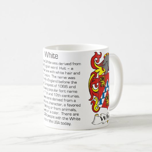 Witte familie Crest Mok (Voorkant rechts)