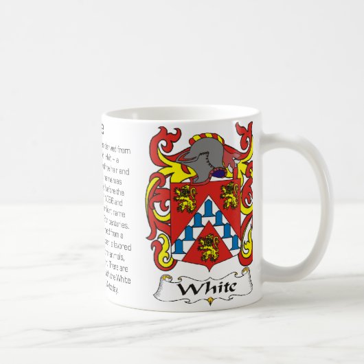 Witte familie Crest Mok (Rechts)
