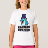 Witte Fancy dolfijn voor meisjes T-shirt (Voorkant)