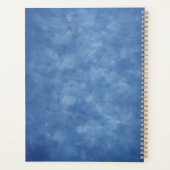 Witte Fantasy Deer Head Face Rozen op blauwe plekk Planner (Achterkant)