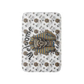 🤍 Witte Farao Mummy Doormat 🎃👑 Badmat (Voorkant Verticaal)
