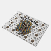 🤍 Witte Farao Mummy Doormat 🎃👑 Deurmat (Schuin)