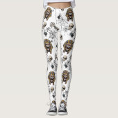 🤍 Witte Farao Mummy Halloween T-shirt 🎃👑 Leggings (Voorkant)