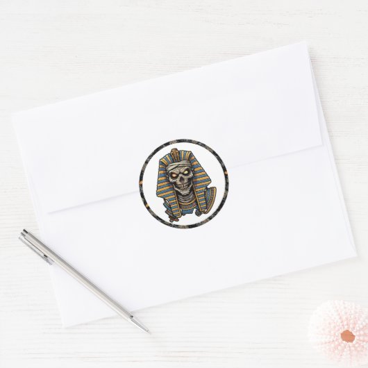 🤍 Witte Farao Mummy Stickers 🎃👑 (Envelop)